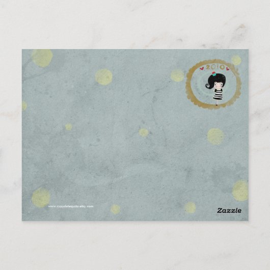 ポペおいしいカップケーキ気味悪い人形2010年はがき ポストカード (裏面)