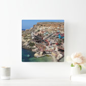 ポペイエビレッジマルタ スクエア壁時計 (ホーム)