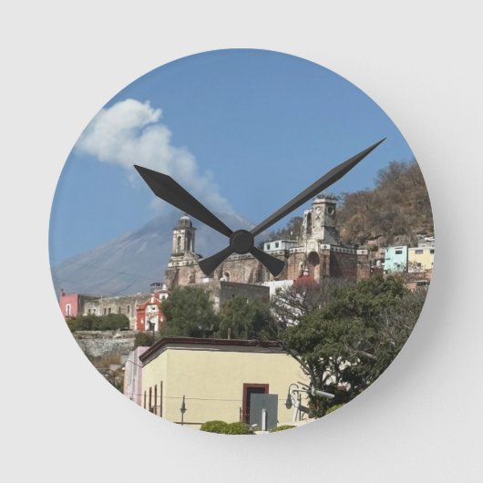 ポポが挨拶する ラウンド壁時計 (正面)