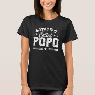 ポポと呼ばれて幸せです パパのための父の日プレゼント Tシャツ