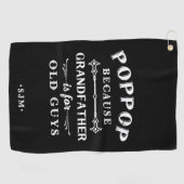 ポポップ |祖父は年老いた人のための ゴルフタオル (横)