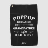 ポポップ |祖父は年老いた人のための ゴルフタオル (正面)