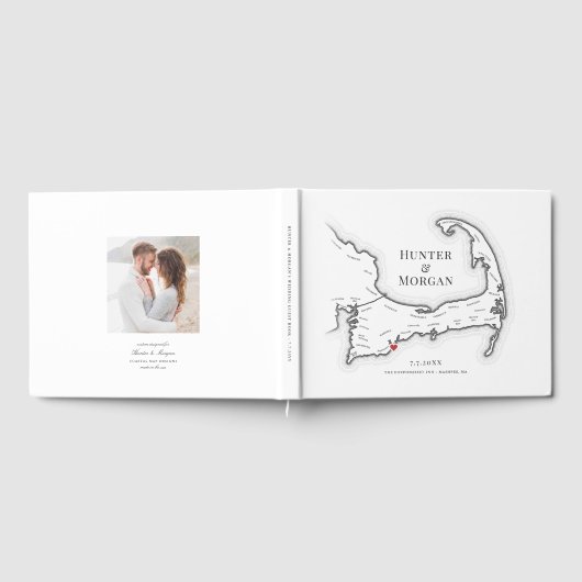 ポポポネセットインケープコッドエレガントウェディング ゲストブック (全面)