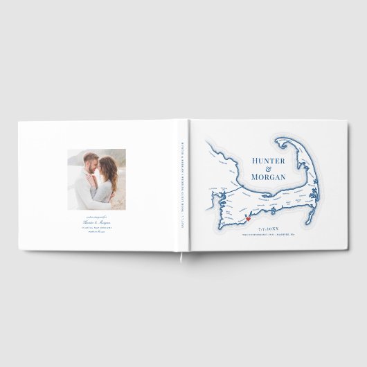 ポポポネセットインケープコッドエレガントウェディング ゲストブック (全面)