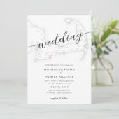 ポポミニマルモダンネセットインマップ結婚ズ 招待状 (スタンド正面)
