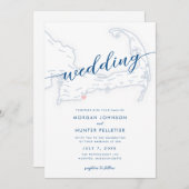 ポポミニマルモダンネセットインマップ結婚ズ 招待状 (正面/裏面)