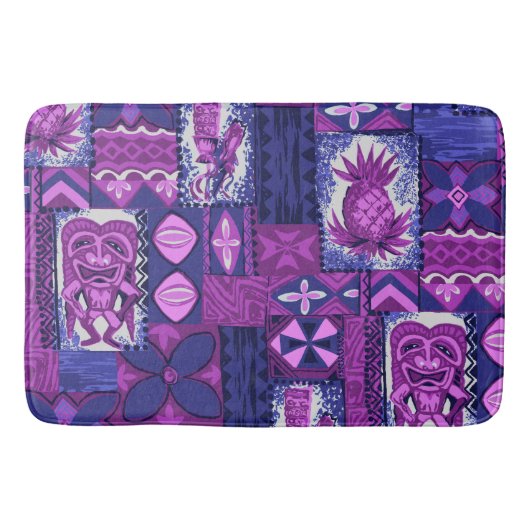 ポマイカイティキハワイアンヴィンテージタパ バスマット (正面)