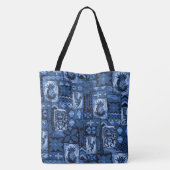 ポマイカティキハワイアンヴィンテージタパビーチバッグ トートバッグ (裏面)