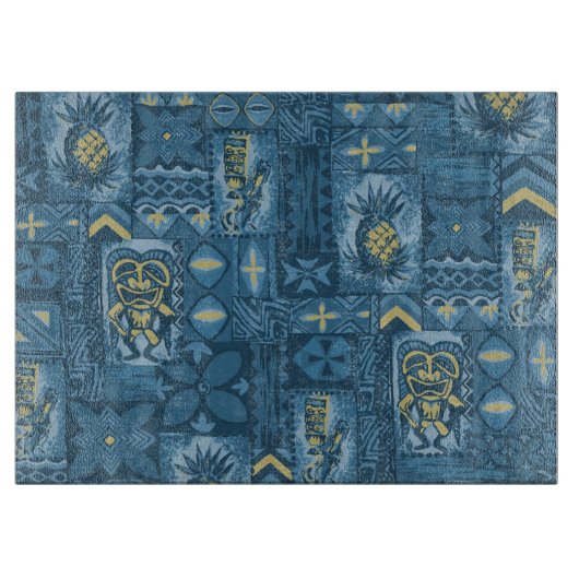 ポマイカティキハワイアンヴィンテージタパ カッティングボード (正面)