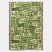 ポマイカティキハワイアンヴィンテージタパ スローブランケット (正面縦)