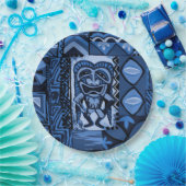 ポマイカティキハワイアンヴィンテージタパ ペーパープレート (パーティー)