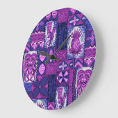 ポマイカティキハワイアンヴィンテージタパ ラージ壁時計 (傾斜)