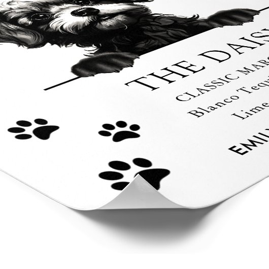 ポマポ結婚ー犬の看板 ポスター (角)