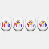 ポマロ – クロアチアくつろぎwith Sun & Rainbow ステムなしワイングラス (裏面)