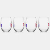 ポマロ – クロアチアくつろぎwith Sun & Rainbow ステムなしワイングラス (左)