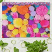 ポムカラフルポムズキッチンハンドタオル キッチンタオル (折り畳み)