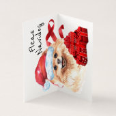 ポムサンタクリスマスサック赤いギフトリボンDIYウィッシュ (内部)