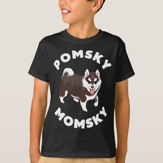 ポムスキー犬のペットの母親のためのMomsky Tシャツ (正面)