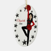 ポムスクワッドブラックヘアレッド&ブラック セラミックオーナメント (右)