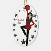 ポムスクワッドブラックヘアレッド&ブラック セラミックオーナメント (左)