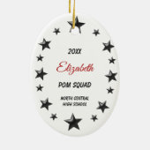 ポムスクワッドブラックヘアレッド&ブラック セラミックオーナメント (裏面)