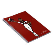 ポムダンサーホワイト赤アクセントP ノートブック (右側)