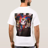 ポムニ (The Amazing Digital Circus) - 不安なオフィサー Tシャツ (裏面)