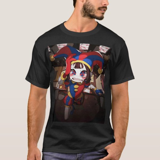 ポムニ (The Amazing Digital Circus) - 不安なオフィス Tシャツ (正面)