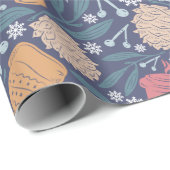 ポムビーニーコーヒークリスマスホリデー ラッピングペーパー (ロールコーナー)