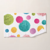 ポムポカラフルムプリント バスタオルセット (ハンドタオル)