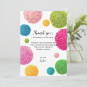 ポムポカラフルム誕生日サンキューカード サンキューカード (スタンド正面)