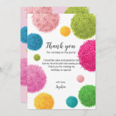 ポムポカラフルム誕生日サンキューカード サンキューカード (正面/裏面)
