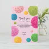 ポムポカラフルム誕生日サンキューカード サンキューカード (スタンド正面)