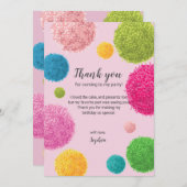 ポムポカラフルム誕生日サンキューカード サンキューカード (正面/裏面)