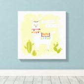 ポムポムラマ救ラマ – あなたのラマのためのドラマ キャンバスプリント (インサイチュ (ウッドフロア))