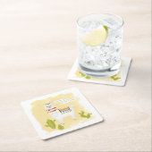 ポムポムラマ救ラマ – あなたのラマのためのドラマ スクエアペーパーコースター (インサイチュ)