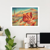 ポメグラナートアートプリント ポスター (ホームオフィス)