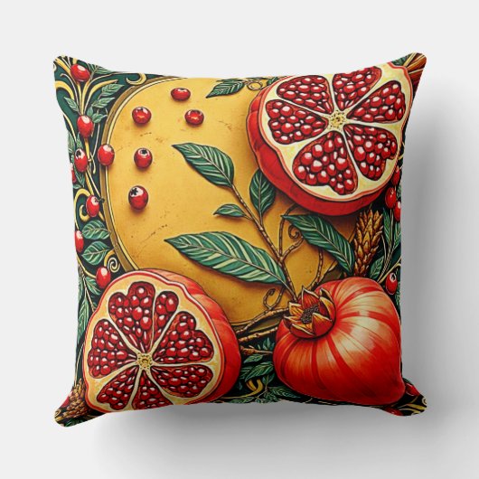 ポメグラナートエレガンスアートプリント クッション (裏面)