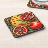 ポメグラナートエレガンスアートプリント コースター (左側)