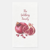 ポメグラナートユダヤ人ファミリー紙ゲストタオル (正面)