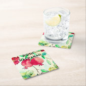 ポメグラナートロシュハサナフルーツシャナトヴァ スクエアペーパーコースター (インサイチュ)