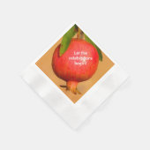 ポメグラナートロシュハシャナ 縁ありカクテルナプキン (角)