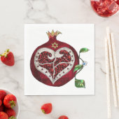 ポメグラネイトハートハヌッカロシュハシャナプキンズ スタンダードランチョンナプキン (インサイチュ)