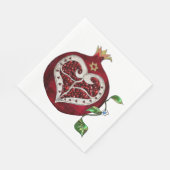 ポメグラネイトハートハヌッカロシュハシャナプキンズ スタンダードランチョンナプキン (角)