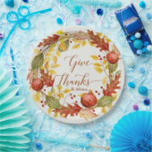 ポメグラネート秋秋葉リース感謝してい ペーパープレート (パーティー)