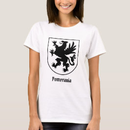ポメラニアの紋章 黒と白の紋章学 Tシャツ
