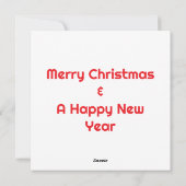 ポメラニアンがクリスマスリースの中にいる シーズンカード (裏面)