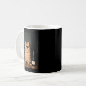 ポメラニアンがシャンパン Funny Father's Day コーヒーマグカップ (正面左)