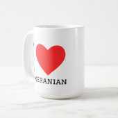 ポメラニアンが大好き コーヒーマグカップ (正面左)