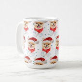 ポメラニアンのクリスマススター コーヒーマグカップ (正面左)